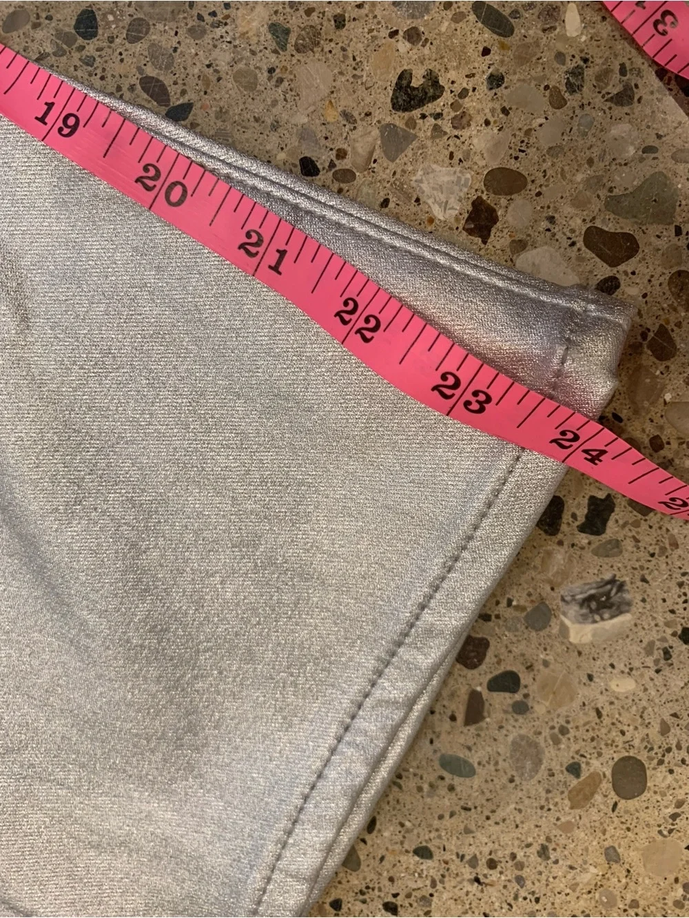 LOFT Silver Metallic “The Kick Crop” stretch Jeans size 26 / 2 NWOT